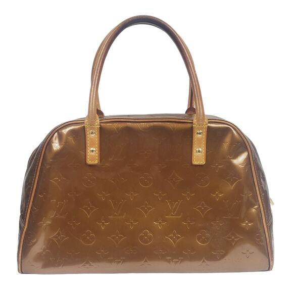 Louis Vuitton Vernis Tompkins Satchel Monogram Metallic Copper - Picture 1 of 15